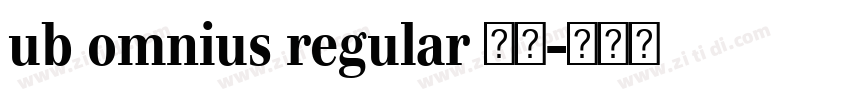 ub omnius regular 字体字体转换